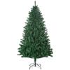 6ft/180cm Christmas Tree 1492 PVC Tips Artificial Seasonal Festival Decoration Metal Flodable Base Green