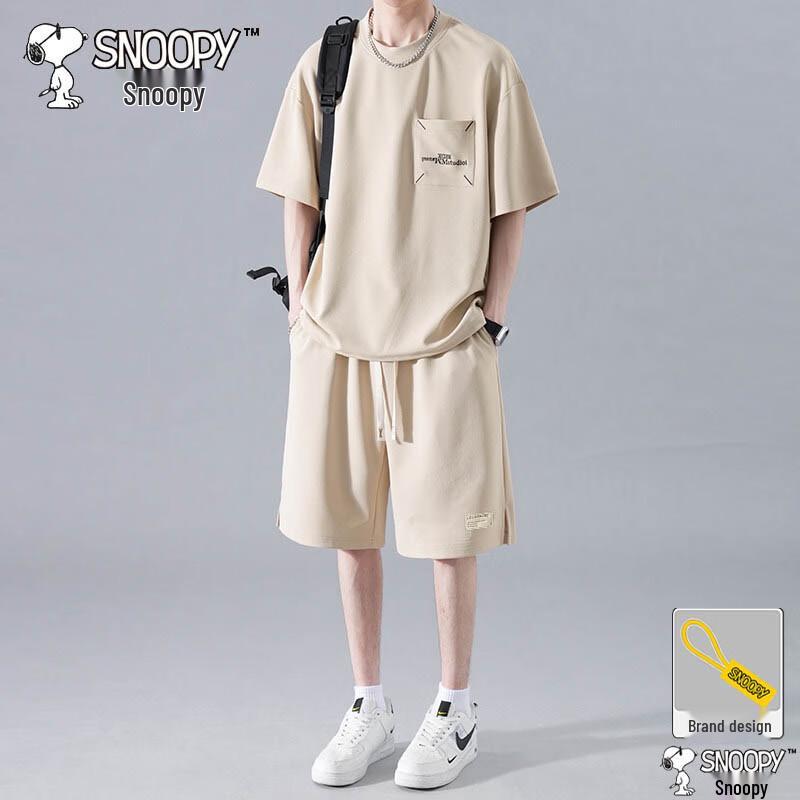 

Snoopy Men s Summer Casual Top & Shorts Set 5XL