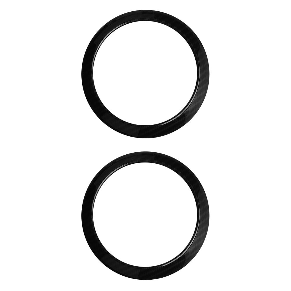 2Pcs Carbon Fiber Side Air Conditioning Vent Ring Cover for Mercedes Benz E Class W213 16 18