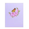 Flower Butterfly Charm Paper Card 3D Greeting Card Set with Envelope Small Card