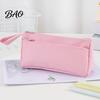 Large Capacity Storage for Rulers Pencil Case with Zipper And Handle, Durable Oxford Solid Color Portable Stationery Organizer School Organizer,