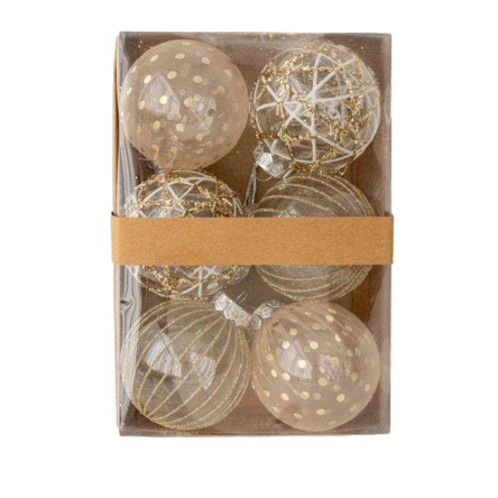 6pcs PET Painted Christmas Balls 8cm Merry Christmas Tree Decor  Party Favors