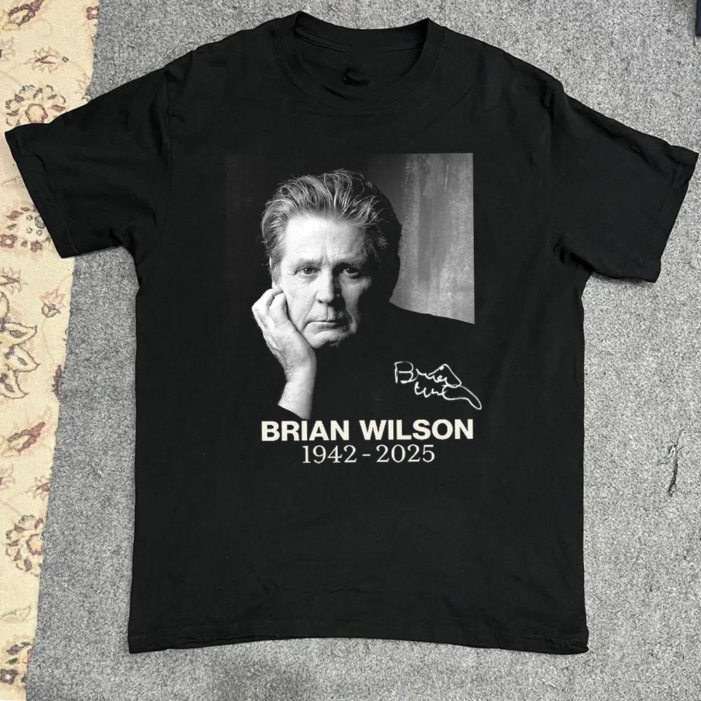 Remembering Brian Wilson 1942-2025 The Beach Boys T Shirt Black All Size AR1365 Unisex T-Shirt XXXXL