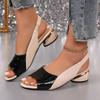 Fashion 2025 Women Mie Heels Sandals Chunky Fashion Shoes Designer Summer New Brand 2025 Walking Casual Slides Dress Sandals Women