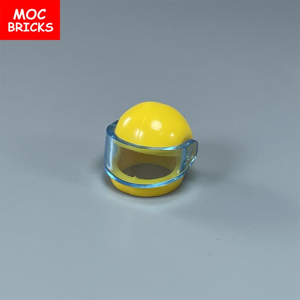 Non-Toxic 4Pcs/Lot Moc Bricks 30006 30124 88415 2446 City Motorcycle Helmet Visors Action Figure Accessory Assembles Particles Toys Gifts