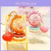 Pink Adorable And Orange Acrylic Cream Bear Globe Keychain Cute Accessory Cartoon