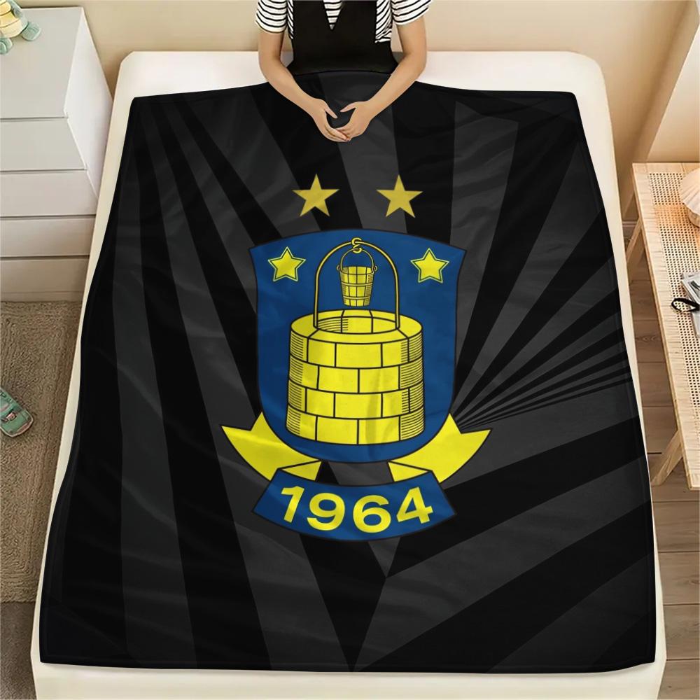 Brøndby IF  Print Flannel Blanket, High Quality Comfortable for All Seasons, Home Decor, Warmth and Comfort