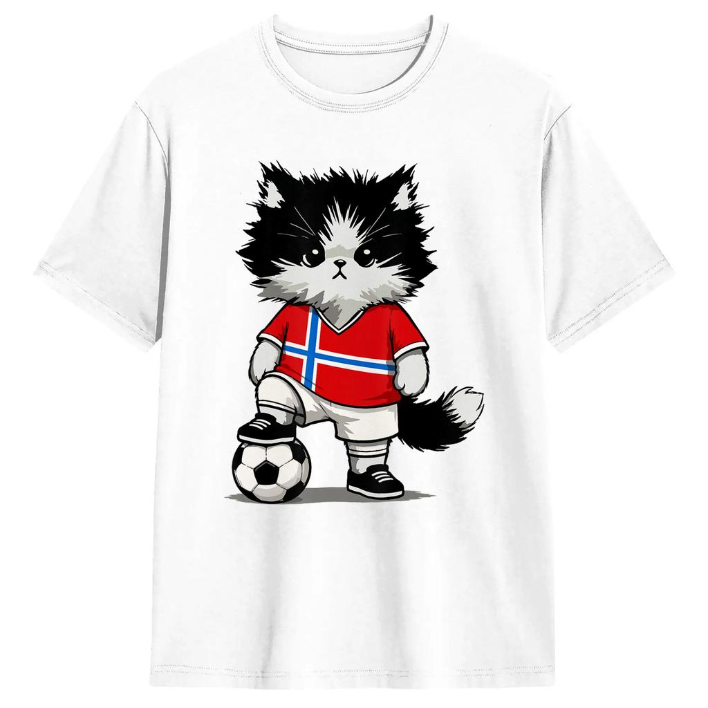 Norway estd 1909 T Shirt for 100% Cotton Vintage T-Shirt Round Neck Tees Short Sleeve Clothes Big Size
