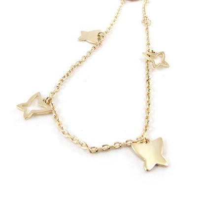 [G3386] - Gold Plated Bracelet 'Butterflies'