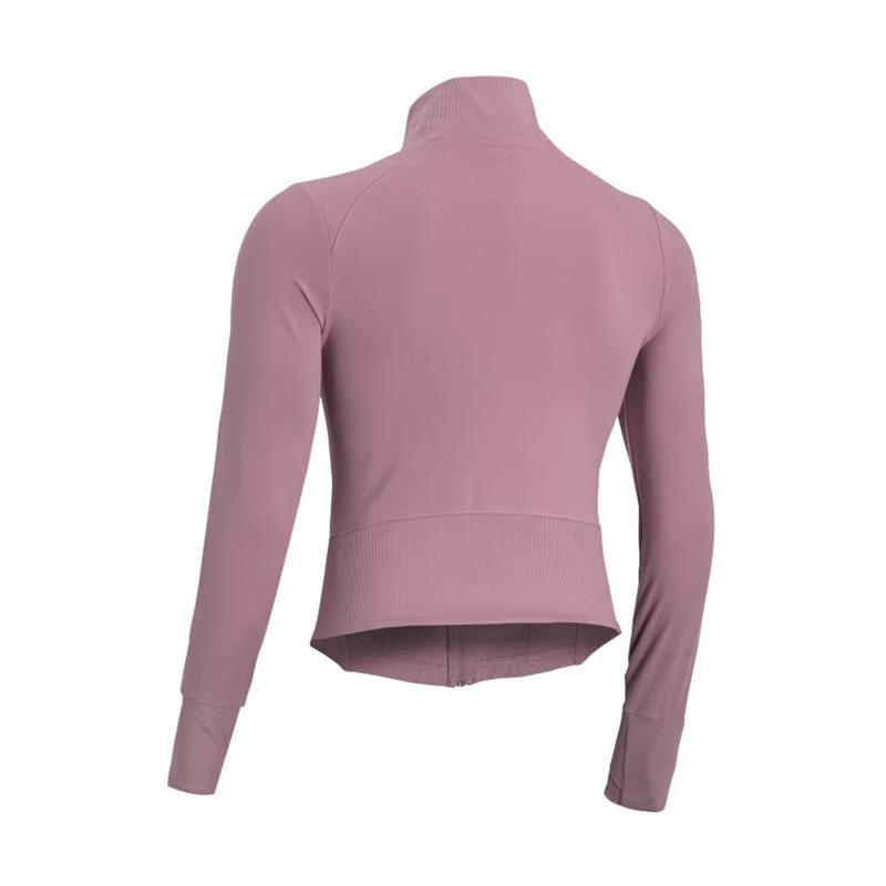 Under Armour Meridian Solid Color Stand Collar Training Jacket Women Jacket Pink 1379157-697