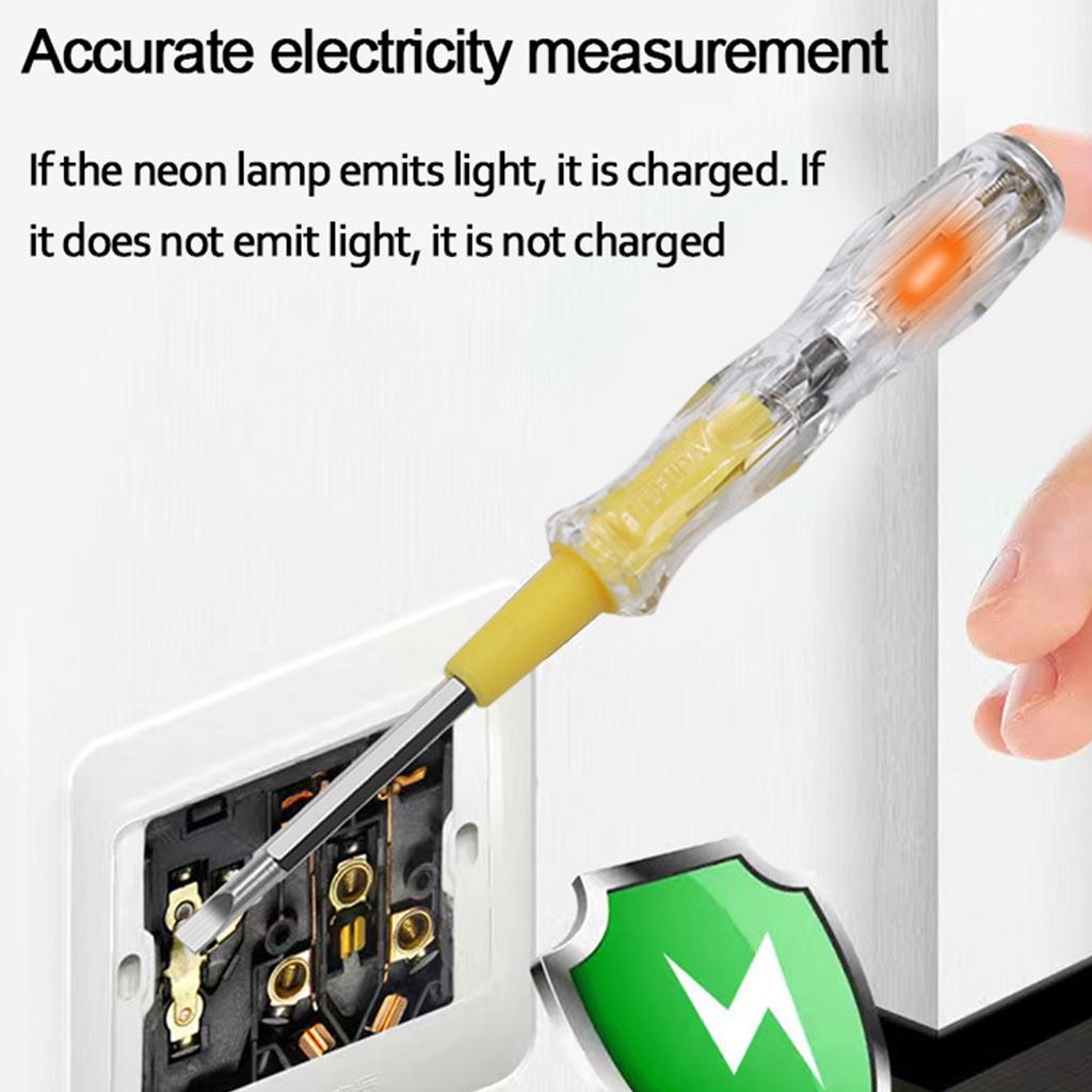 AC/DC100-500V Voltage Detector Electric Test Tester Pen Double Heads Removable Screwdriver with Indicator Light