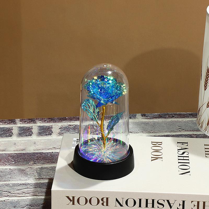 1pcs Hot LED Enchanted Galaxy Rose Eternal Beauty Rose With Fairy Lights In Dome for Valentine's Day Wedding Party Mother's Day