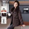Yalu Women's Fox Fur Collar 90% Duck Down Hooded Winter Coat