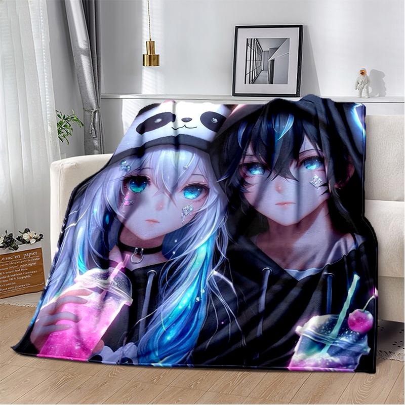 Zero Two 29 Style Cartoon 002 Hiro Sexy Girl DARLING In The FRANXX Flannel Blanket,Soft Throw Blanket for Home Bedroom Bed Sofa