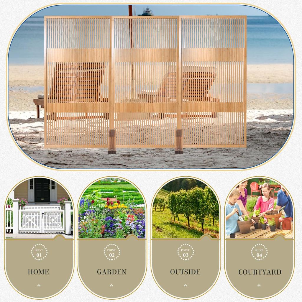 Milisten Room Divider Support Feet 2pcs Garden Fence Wood Garden Fencing Wooden Triangle Picket Fence Base Wooden Garden Trellis Stand Privacy Screen