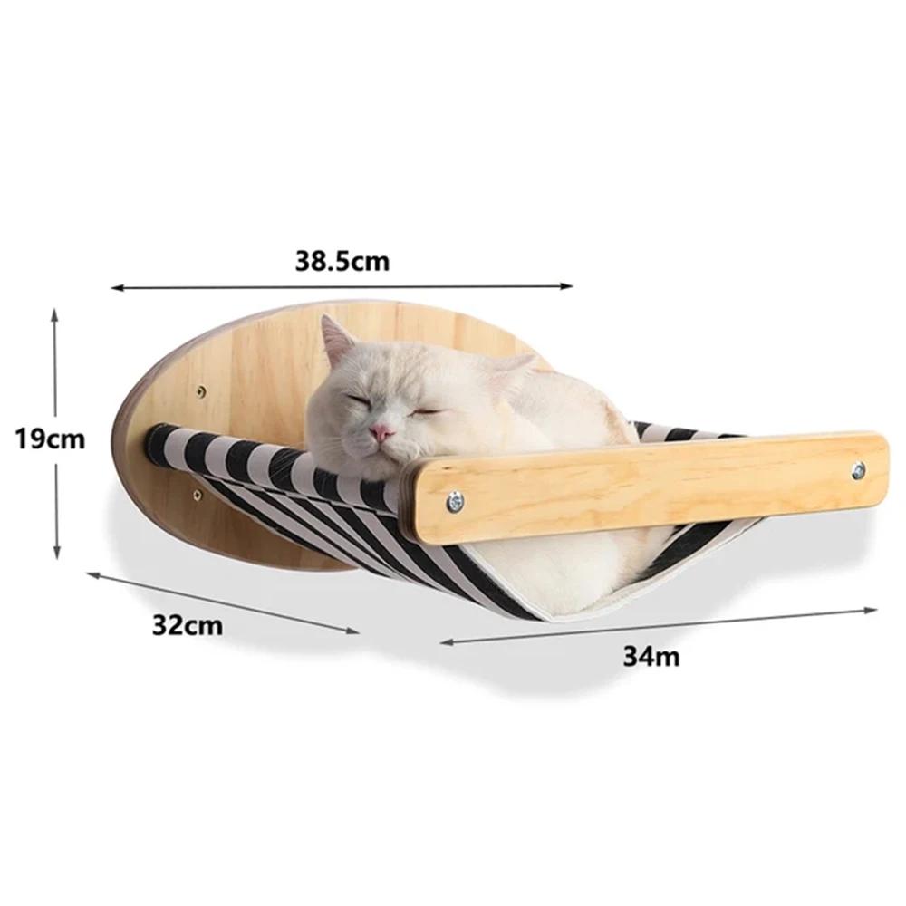 Katzen Wand Versteck Haus Hängematte Kletterregale Mond Sitzstangen Bett Leiter Massivholz Stufen Für Aktivität Indoor Katzen Wandmöbel