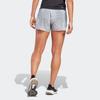 Adidas Logo Print High-Waist Straight Shorts Women Bottoms Gray HY5503