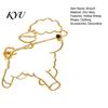 Sheep Cardigan Pin Hollow Brooch Lapel Pin, Golden Plated Alloy Animal Badge Decorative Clothing Accessory for Daily Wear Party Vintage Style
