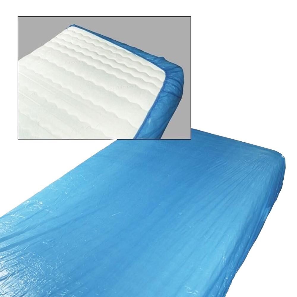 Waterproof Fitted Sheet 90cm x 210cm Blue With Elastic Band Med Comfort Mattress Cover 10 Pcs
