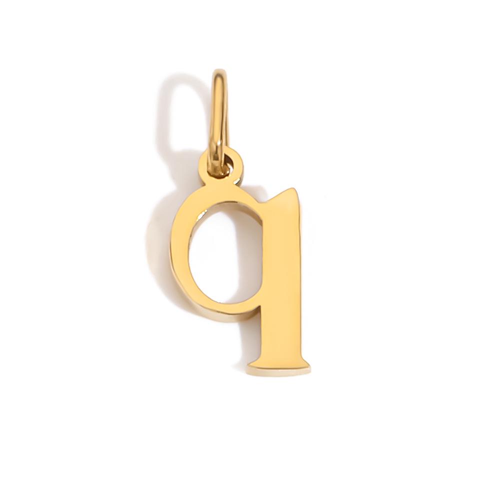 Chi Hang Jewelry Stainless Steel Lowercase Alphabet Pendant - 26 Letters