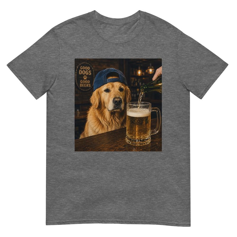 Golden Retriever trinkt Bier Lustiger Hund Bier Humor T-Shirt