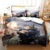 3D Tank Duvet Cover Tank Print War Military Weapon Theme For Children Teens Women Men Gifts For Bedroom Decorations Queen King