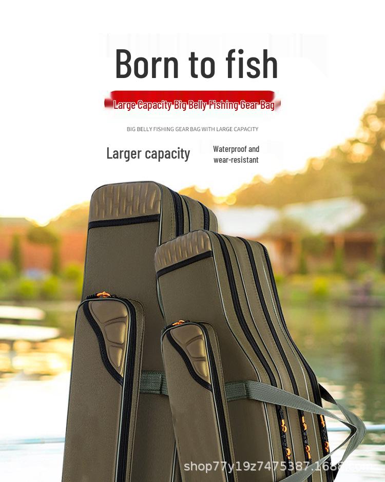 Multi-Layer Fishing Rod and Gear Storage Bag
