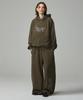 KITTY POTTERY Street Lettering Embroidered Jogger Pants Melange Grey