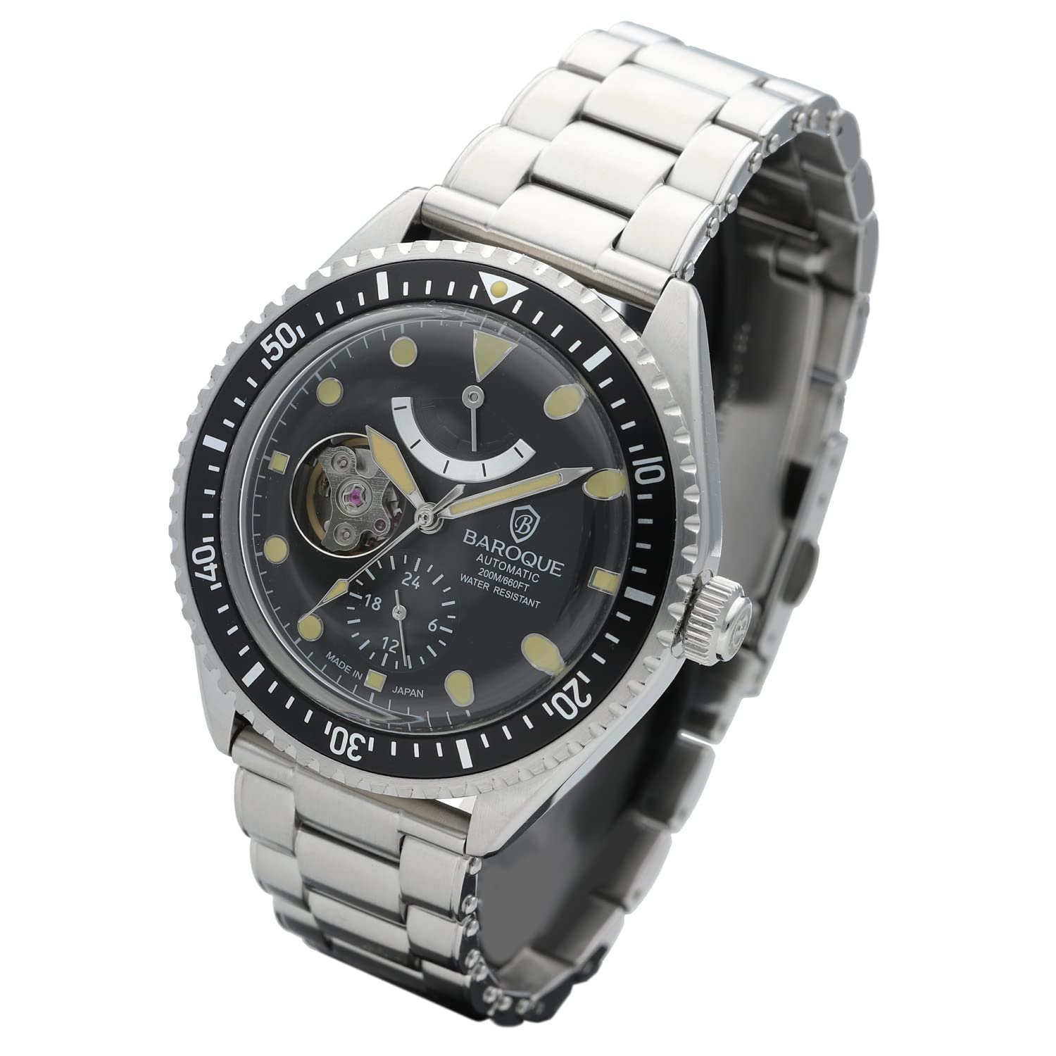 

BAROQUE Black Watch BA3006 Series Brand Watch Watch Gentleman Automatic Winding Skeleton [Baroque] BA3006S-02M Men s