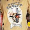 Alice im Wunderland verrückter Hutmacher T-Shirt, Vintage Comfort Colors Oversize Dark Academia Shirt Teeparty, Herzkönigin Bücherwurm Booktok Geschenk