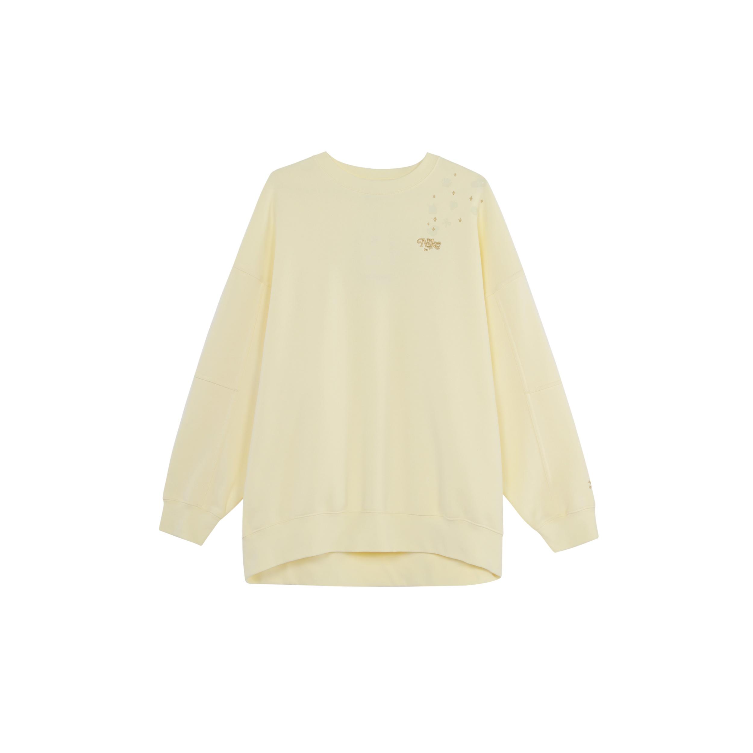 (WMNS) Nike Sportswear Fleece Crew Sweatshirt  Yellow  Women s FB1918-744 L