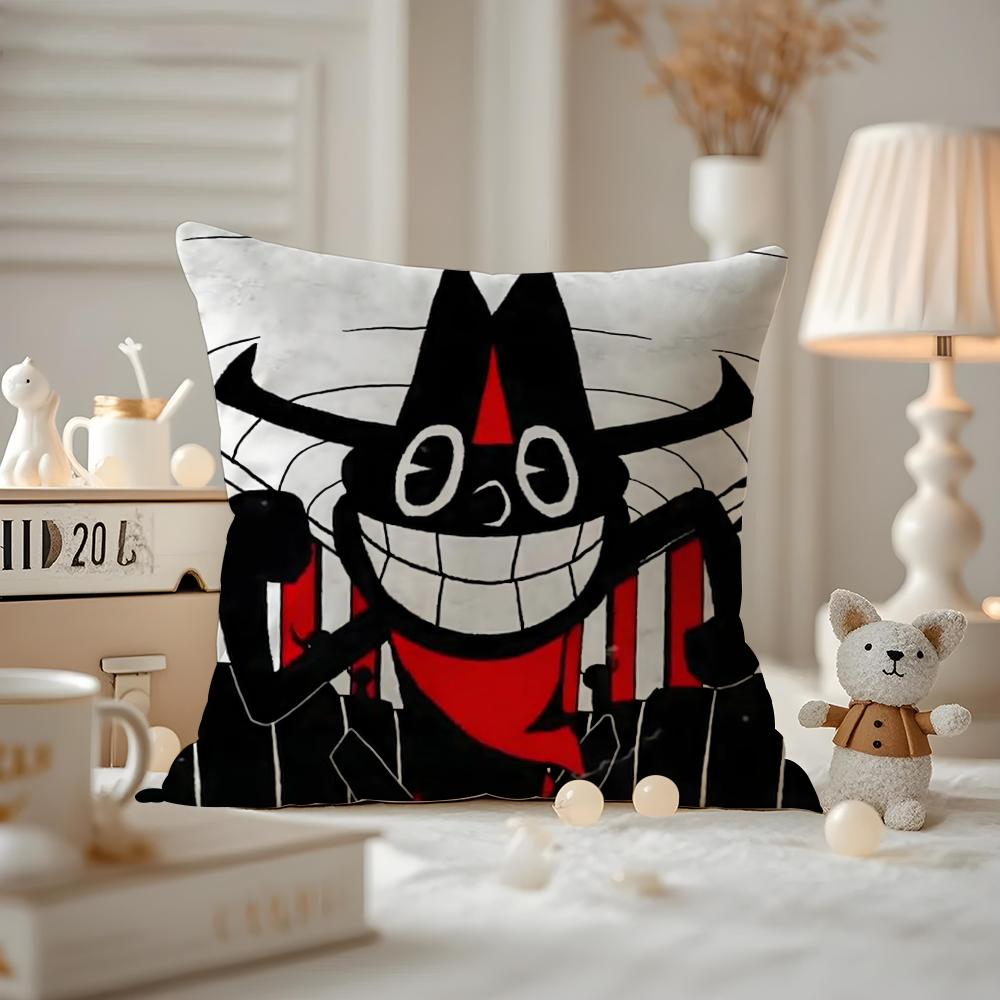 LLil DDarkie Rapper Cushion Cover Antidustmite Pillowcase Invisible Zipper Silky Short Plush Sofa Cushion Cover