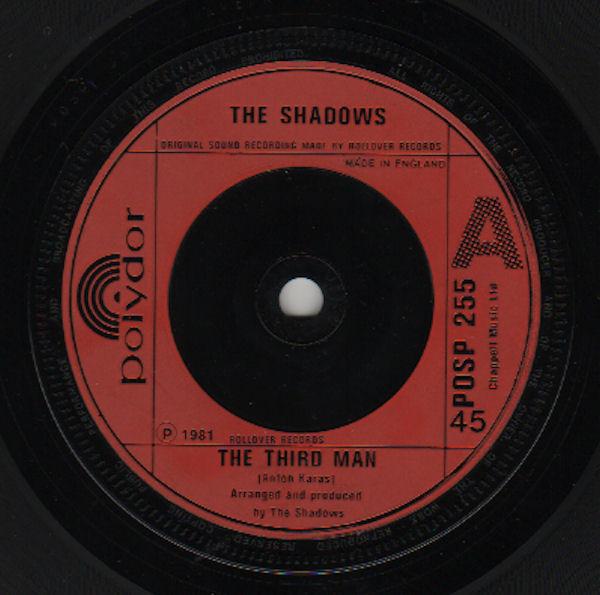 7inch Record SHADOWS - The Third Man POSP255 Polydor 1981 UK Rock Used