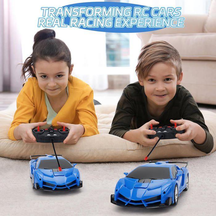 Remote Control Car, 2 In 1 Transformable Car Robot, Toy Boy Girl Child from 3 To 12 Years Old, Christmas Gift for Children(blue)