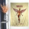 Arazzo Nirvana In Utero, Stendardo in Poliestere Resistente allo Sbiadimento per Soggiorno Sala Musicale Stanza del Dormitorio Decorazione, Uso Interno Esterno