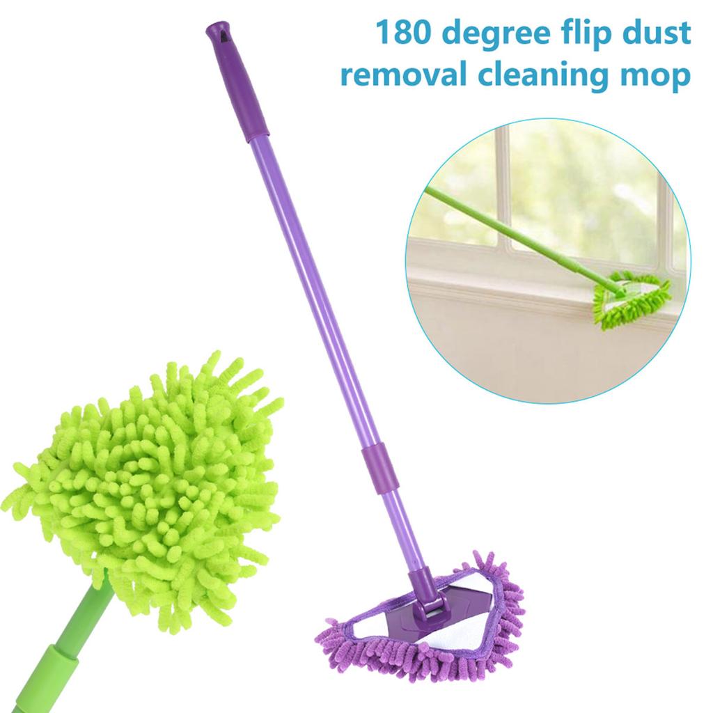 Rotatable Cleaning Mop Adjustable Triangle Mop Extendable Handle Multifunctional Dust Cleaning floor Kitchen bathroom