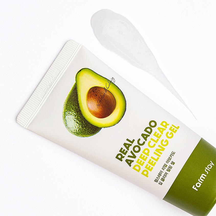 FARM STAY Gel Peeling Nettoyant Profond à l'Avocat Véritable 100ml + CADEAU ALÉATOIRE