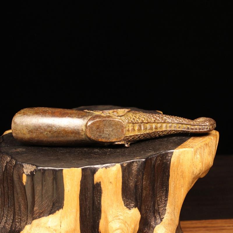 Vintage Tea Scoop Carving A Dragon Head Shape Purple Copper Tea Spoon of Tea Ceremony Tea Accessories High End Tea Set