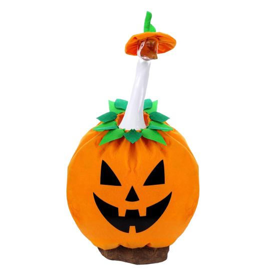 Halloween Pumpkin Goose Costume Yard Silly Lawn Goose Shirt Outfit with Elastic Rope Hat Festive Outdoor Garden Decor