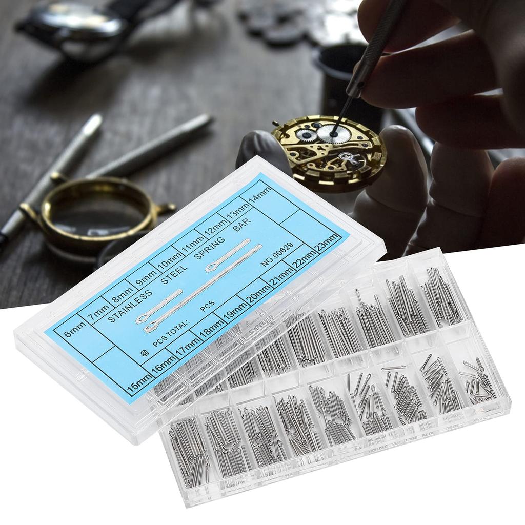 360-Piece Watch Pin Set, Stainless Steel, 6-23mm, 18 Sizes, for Watch Straps, Watchmaker