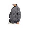 Neo Solid Color Print Logo Zip-Up Warm Jacket Women Jackets Grey IB2763