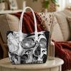 Stylish Skull Print Tote Bag for Daily Use