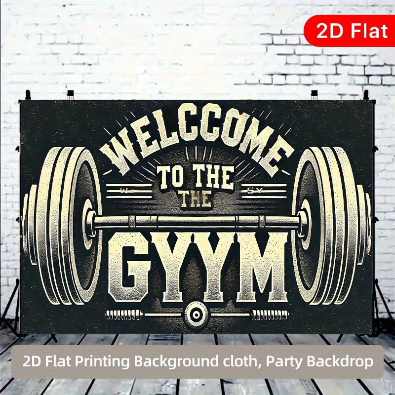 2D plane 1 piece of gym welcome sign festival party courtyard studio