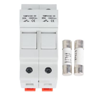 1000VDC DC Circuit Breaker with 2 Fuse Effective Protection Circuit Breaker Fuse Set for Electrical Appliances 15A