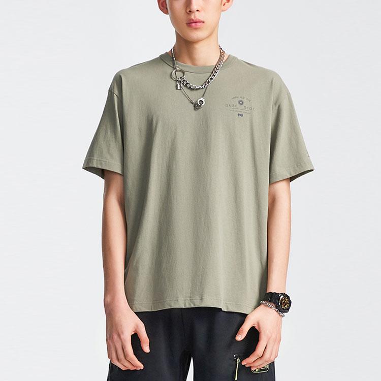 Li Ning X Star Wars Collaboration Back Graphic Printed Short Sleeve T-Shirt Men Tops Green AHSR219-3