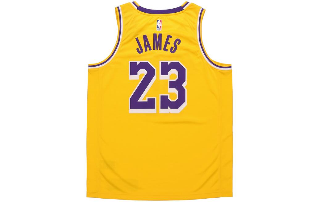 Nike NBA LA Lakers Lebron James Icon Edition Swingman Jersey 'Yellow'