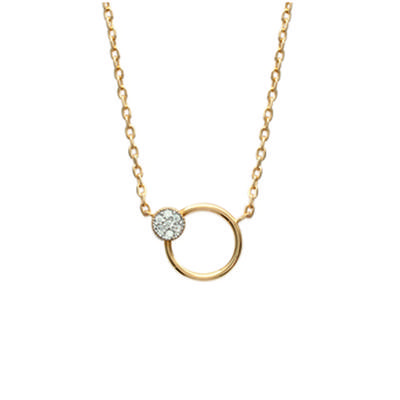 [L4618] - Colar Banhado a Ouro 'Sissi' branco dourado - 12x10 mm