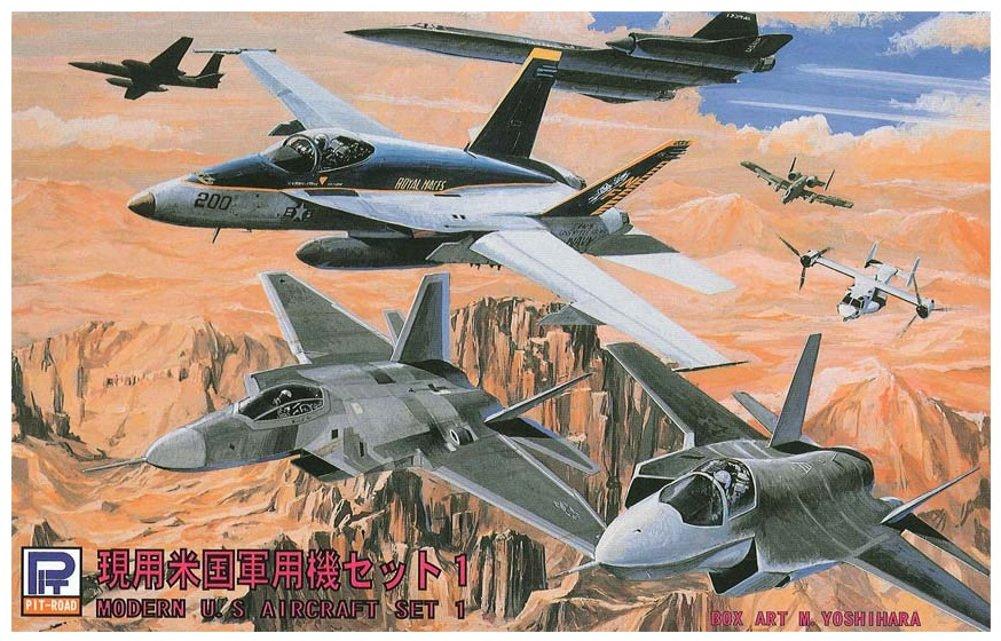 

Skywave Series Modern US Navy Aircraft Set 1 Plastic Model Kit S21 Pit-Road 1/700