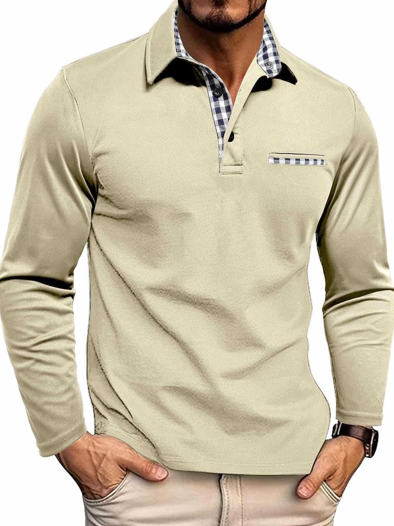 Essentielles Langarm-Poloshirt, bequem und vielseitig für den täglichen Gebrauch.