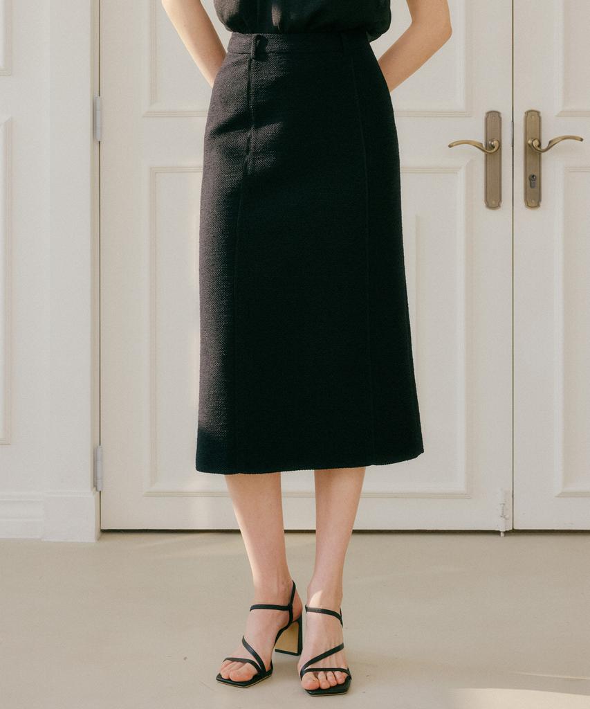 Lugkaeseuteu Moss Tweed Midi Skirt / Moss Tweed Midi Skirt_2Colors